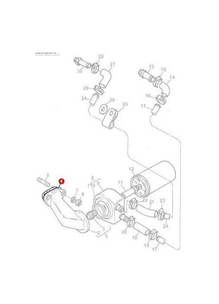 Massey Ferguson - Gasket Oil Filter Head - 4222918M1 - Farming Parts