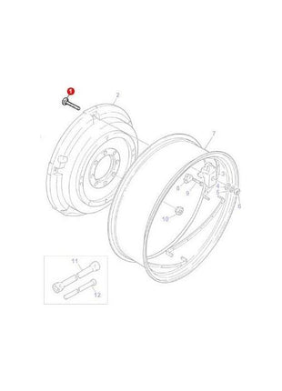 Massey Ferguson - Stud Disc-Rim - 363296X1 - Farming Parts