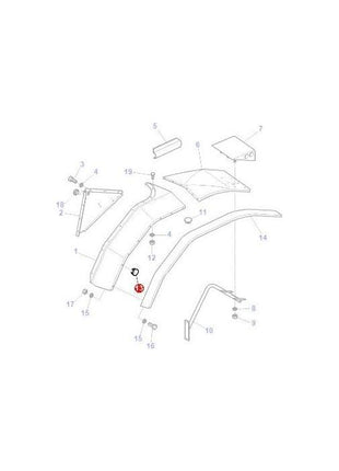 Massey Ferguson - Plug Fender - 3714113M1 - Farming Parts