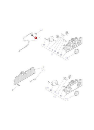 Massey Ferguson - Clip Heater Cable - 1696477M1 - Farming Parts