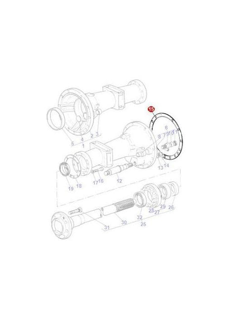 Massey Ferguson - Gasket Trumpet Housing - 183254M1 - Farming Parts