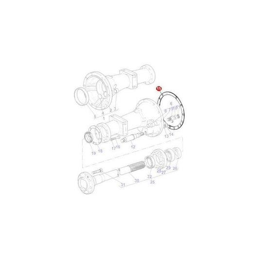 Massey Ferguson - Gasket Trumpet Housing - 183254M1 - Farming Parts