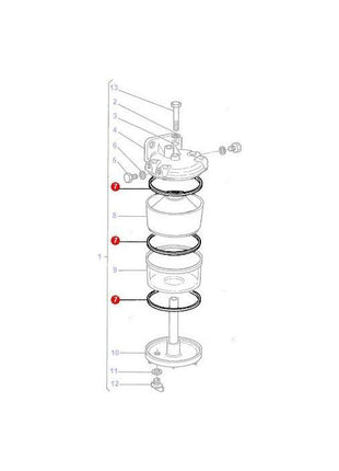 Massey Ferguson - Gasket Sediment Bowl - 1851891M1 - Farming Parts