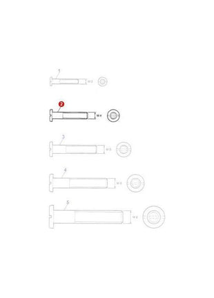 Massey Ferguson - Setscrew M4x12 - D40351800 - Farming Parts