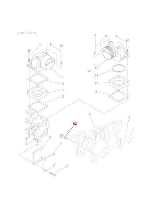 Massey Ferguson - Stud Exhaust Manifold - 4222341M1 - Farming Parts