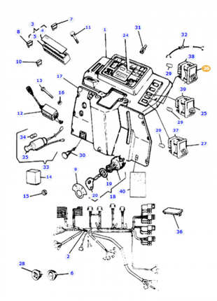 Massey Ferguson - Rocker Switch - 3533922M91 - Farming Parts