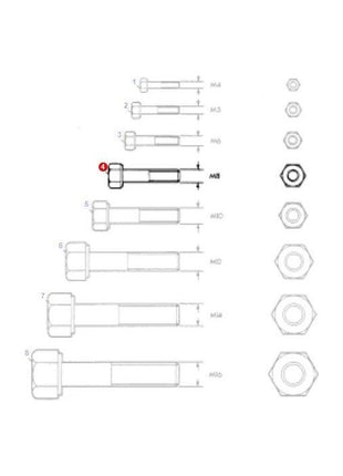 Massey Ferguson - Bolt M8x20 - 339337X1 - Farming Parts