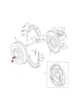 Massey Ferguson - Stud Brake Drum - 182278M1 - Farming Parts