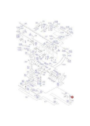 Massey Ferguson - Half Section Serrated l/h - D44104000 - Farming Parts