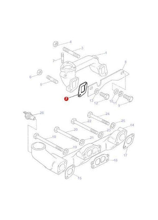 Massey Ferguson - Gasket Exhaust Manifold - 3640556M1 - Farming Parts