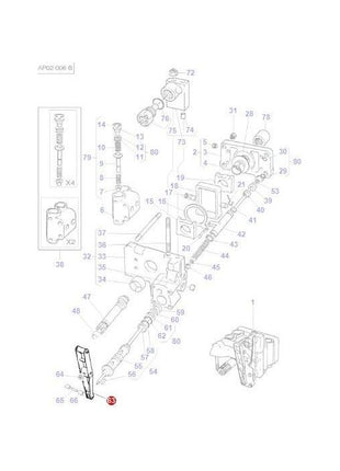 Massey Ferguson - Lever Control Valve - 3610175M91 - Farming Parts