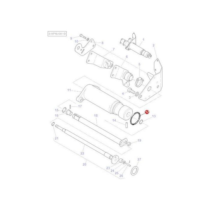 Massey Ferguson - ORing Quadrant Support - 364281X1 - Farming Parts