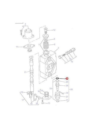 Massey Ferguson - ORing Distributor - 831520M1 - Farming Parts