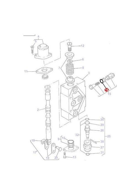 Massey Ferguson - ORing Poppet Valve - 70923841 - Farming Parts