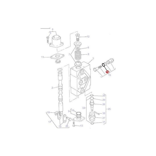 Massey Ferguson - ORing Poppet Valve - 70923841 - Farming Parts