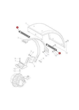 Massey Ferguson - Plate Fender 400mm - 3777587M2 - Farming Parts