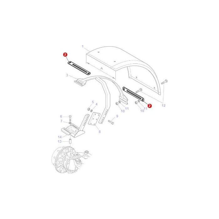 Massey Ferguson - Plate Fender 400mm - 3777587M2 - Farming Parts