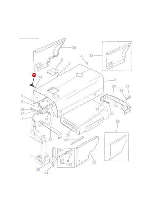 Massey Ferguson - Screw Fixing - 3595612M1 - Farming Parts