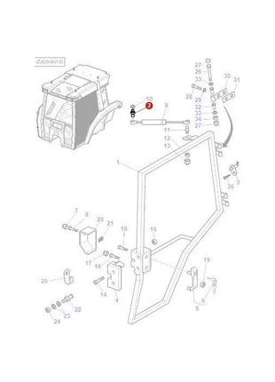 Massey Ferguson - Toggle Door Strut - 3580054M2 - Farming Parts