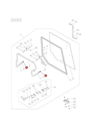 Massey Ferguson - Bolt Rear Window - 3009432X1 - Farming Parts