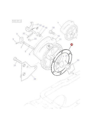 Massey Ferguson - Gasket Side Plate - 1688222M3 - Farming Parts