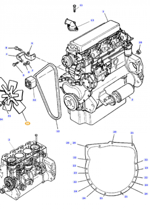 Massey Ferguson - Fan - 3611919M1 - Farming Parts