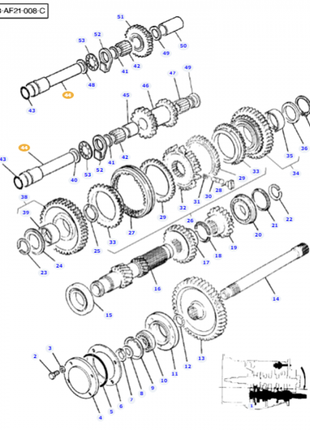 Massey Ferguson - Transmission Shaft - 3612693M2 - Farming Parts