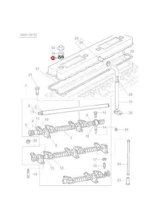 Massey Ferguson - Sealing Bush Rocker Cover - 3638640M1 - Farming Parts