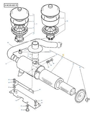 Massey Ferguson - Air Filter Housing - 3595497M91 - Farming Parts