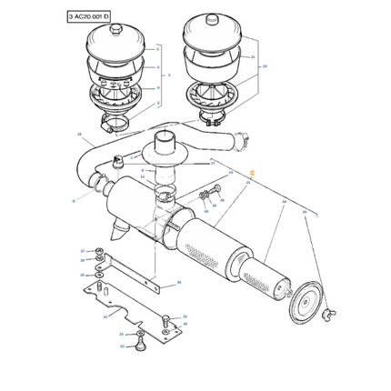 Massey Ferguson - Air Filter Housing - 3595497M91 - Farming Parts
