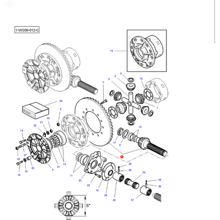Massey Ferguson - Rear Bevel Gear Kit - 4358708M92 - Farming Parts