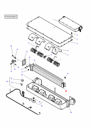 Massey Ferguson - Cab Heater Radiator - 6249006M1 - Farming Parts