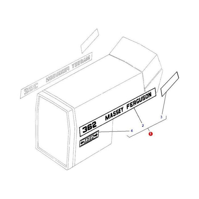 362 Decal Kit - 3900319M93 - Massey Tractor Parts