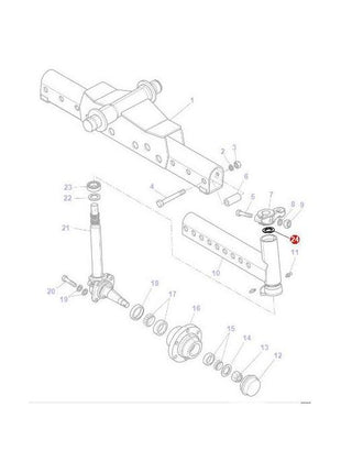 Massey Ferguson - Seal Stub Axle - 3907651M1 - Farming Parts