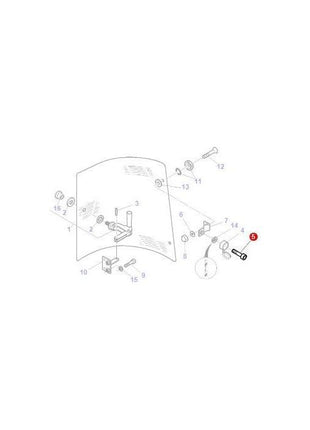 Massey Ferguson - Screw Window Mechanism - 3010775X1 - Farming Parts