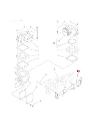 Massey Ferguson - Gasket Exhaust Manifold - 4224959M1 - Farming Parts