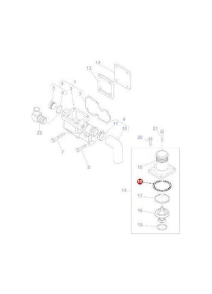 Massey Ferguson - O Ring Thermostat Housing - 4223842M1 - Farming Parts