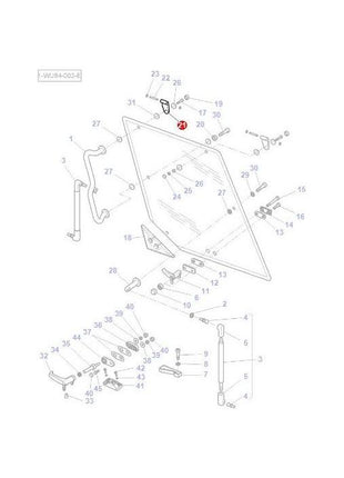 Massey Ferguson - Hinge Rear Window - 3804698M2 - Farming Parts