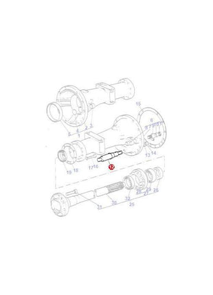 Massey Ferguson - Shaft Lift Arm Cat1 - 181229M5 - Farming Parts