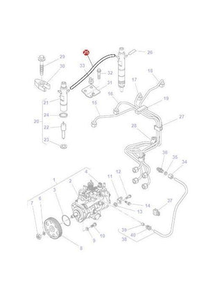 Massey Ferguson - Fuel Pipe - 4224806M1 - Farming Parts