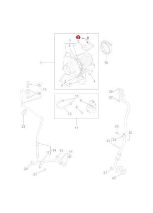 Massey Ferguson - Stud Turbo Fixing - 4222787M1 - Farming Parts