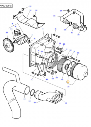 Massey Ferguson - O-Ring Pump Cover - 3715773M1 - Farming Parts