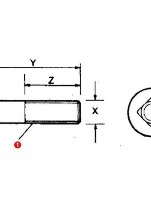 Massey Ferguson - Bolt M8x16 Cup Head - 385368X1 - Farming Parts