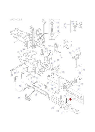 Massey Ferguson - Clevis Pin Dragbar - 3792086M1 - Farming Parts