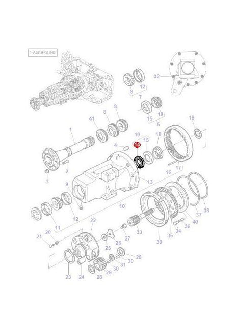 Massey Ferguson - Oil Seal - 3619344M1 - Farming Parts