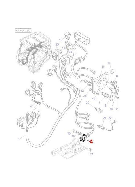 Massey Ferguson - Switch Handbrake - 3760061M92 - Farming Parts