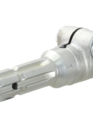 A close-up of the Sparex PTO Adaptor (Female spline 1 3/8'' - 21 x Male spline 1 3/8'' - 6 with Clamp Bolt, S.3743), used for connecting rotating shafts and allowing for angular misalignment. This standard duty component is essential for maintaining PTO adapter functionality.