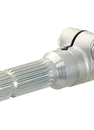 A standard-duty Sparex PTO Adaptor - Female spline 1 3/8'' - 21 x Male spline 1 3/8'' - 21 with a universal joint, screw fastenings, and clamp bolt for up to 70HP.