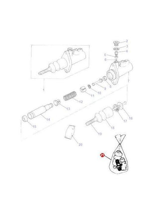 Massey Ferguson - Seal Kit Master Cylinder - 1811086M91 - Farming Parts