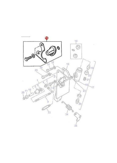 Massey Ferguson - Boot Slave Cylinder - 1810992M91 - Farming Parts